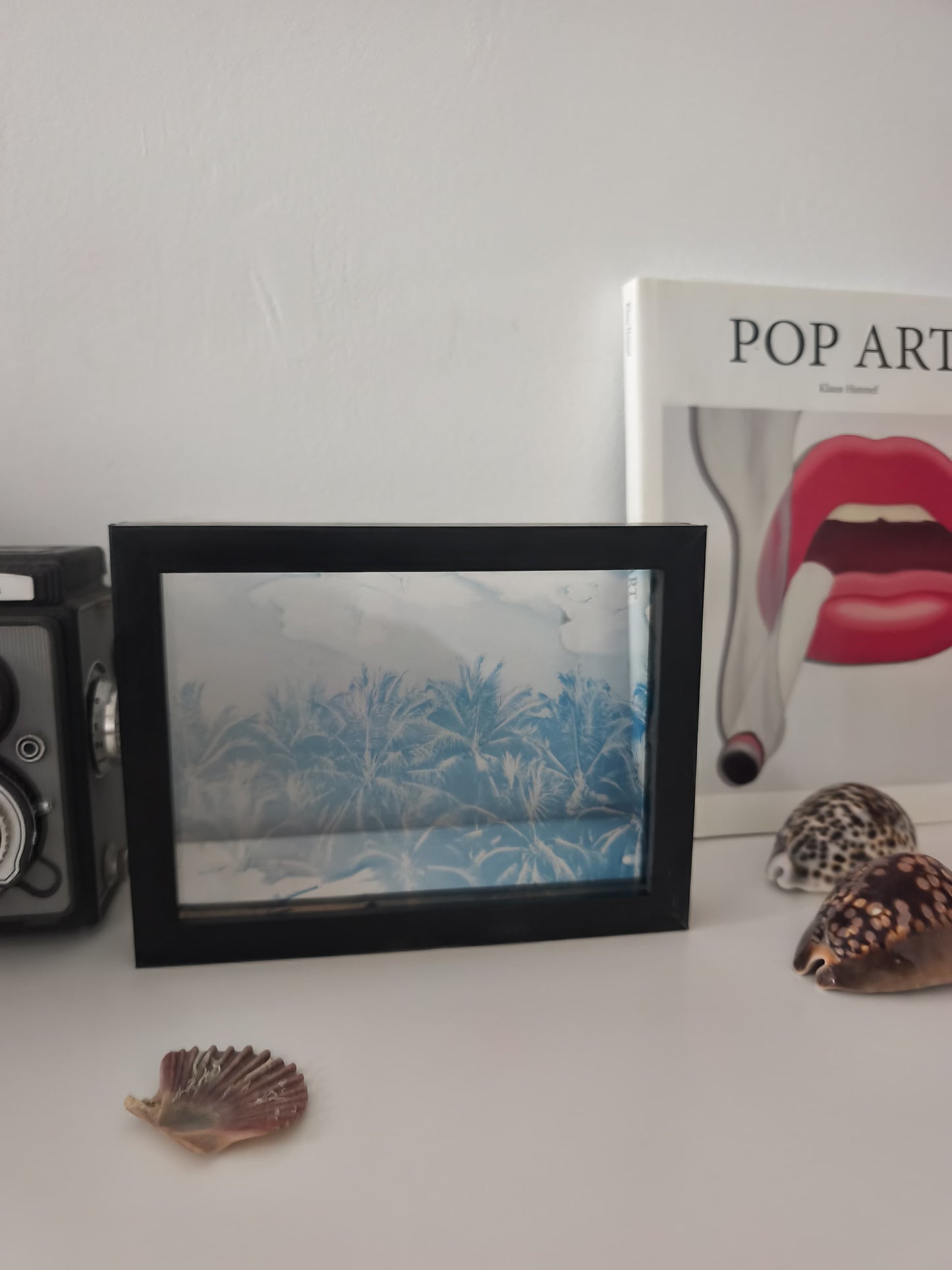 My First Cyanotype On Glass