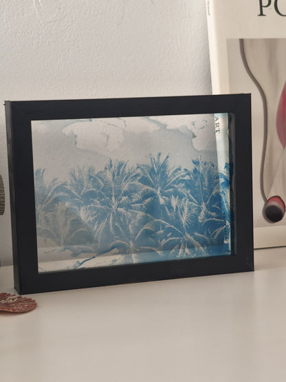 My First Cyanotype On Glass